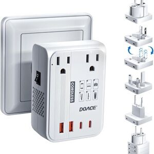 New Open Box DOACE 220V to 110V Converter for European Travel - 350W Cordless Vo